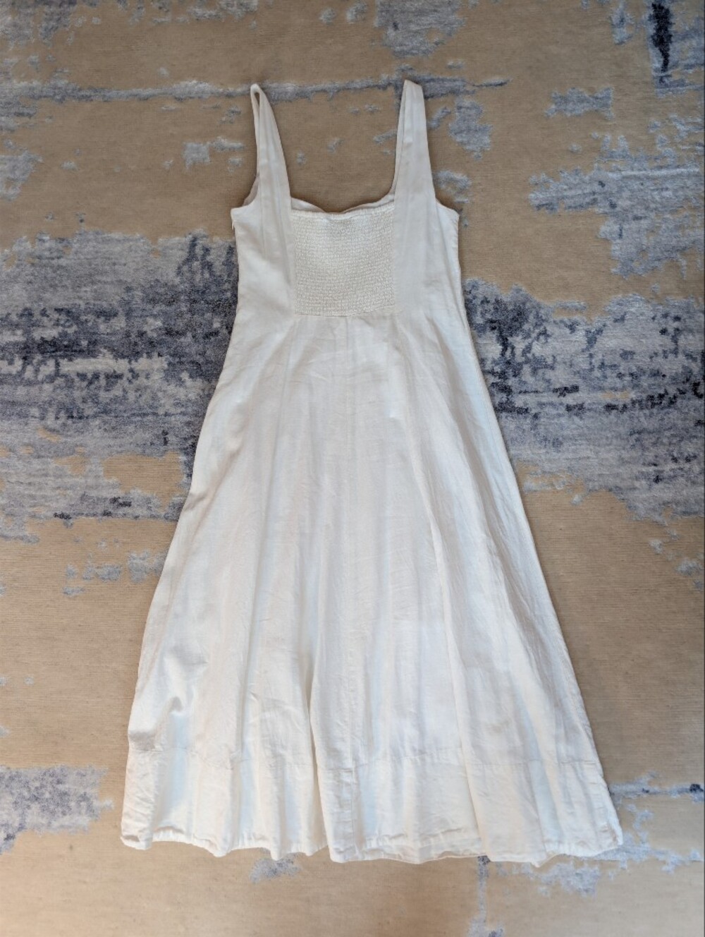 GAP White Sleeveless Linen-Blend Maxi Dress - Picture 2 of 11